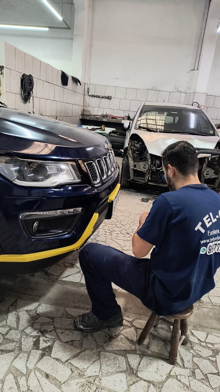 Preparação para pintura automotiva na Tel-Car